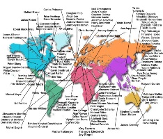 Map of the 'Molecular Machine' Researchers